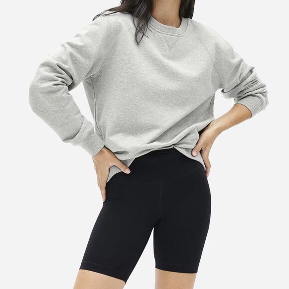 Everlane Unisex French Terry Crew Sweatshirt Gray Size XXS Sweater Oversized - Picture 1 of 10